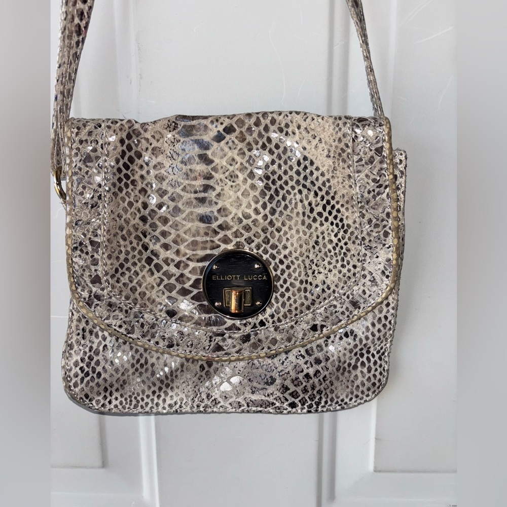 Elliott Lucca reptile print handbag